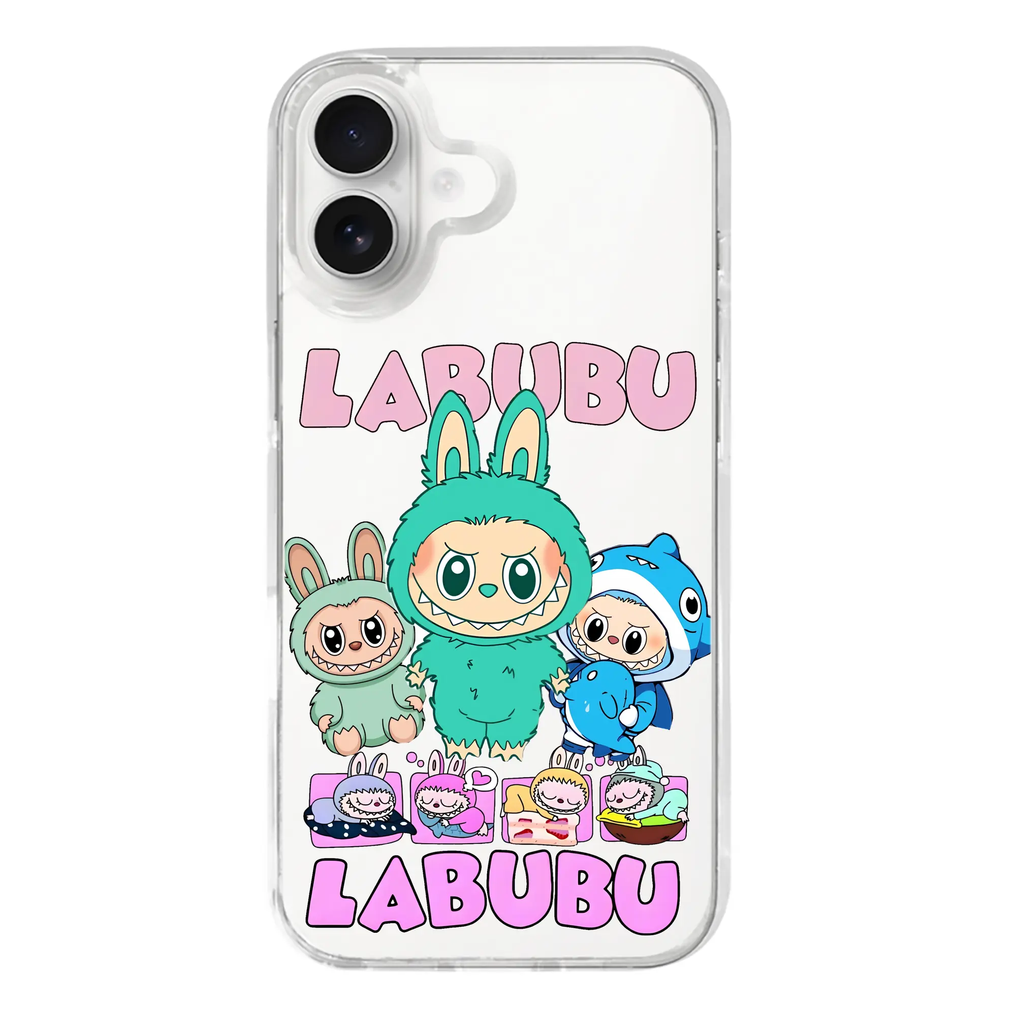 ラブブ グッズ ラブブ - iPhone 17シリーズ 透明スマホケース – 薄型・耐衝撃・精密フィット保護カバー